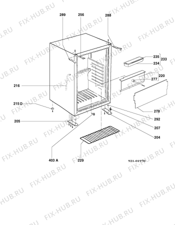 Взрыв-схема холодильника Electrolux RH236SD - Схема узла Housing 001